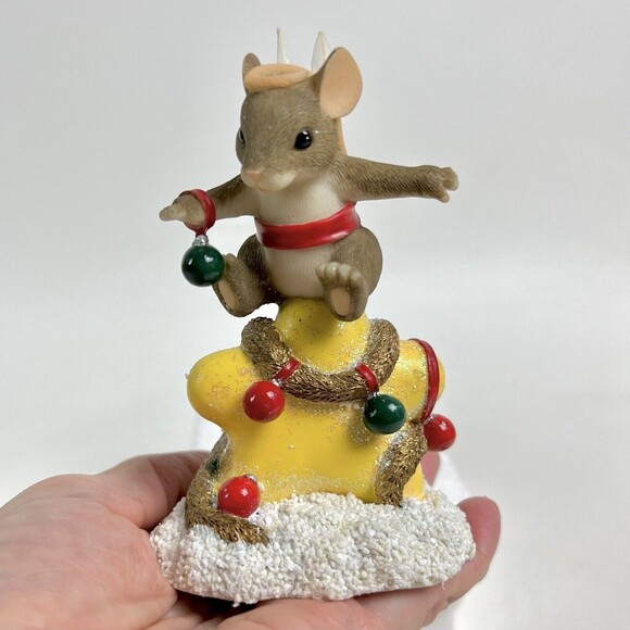 Charming Tails THE CHRISTMAS STAR Fitz and Floyd Special Ed Mouse 98/279 Box '02 - Picture 9 of 9
